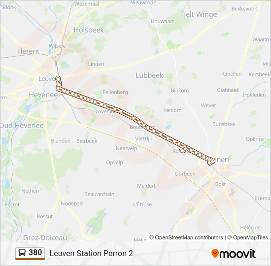 380 Bus Line Map