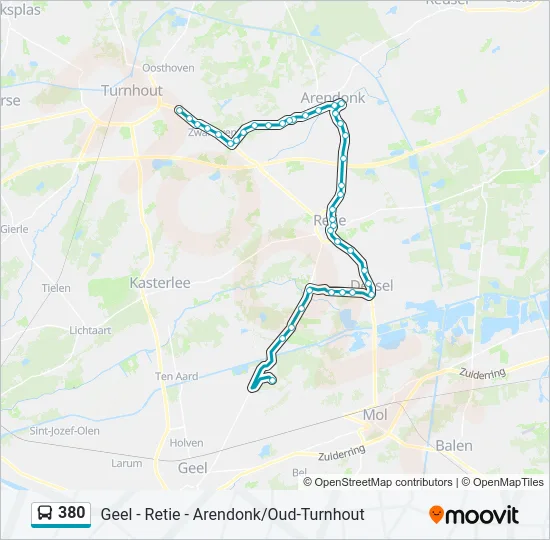 380 Bus Line Map