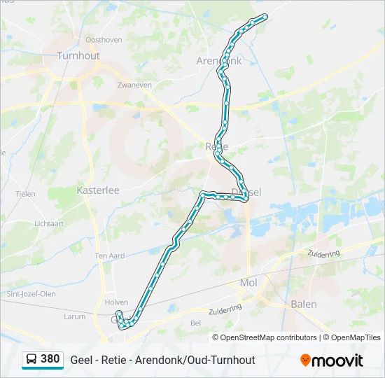 380 Bus Line Map