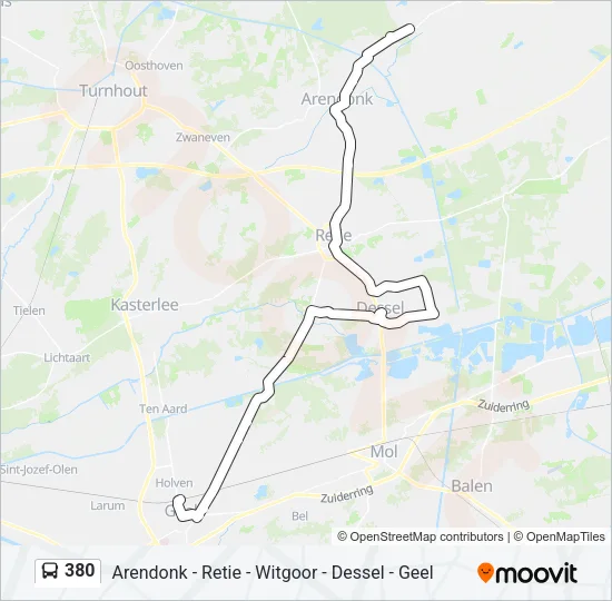 380 Bus Line Map