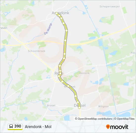 390 Bus Line Map