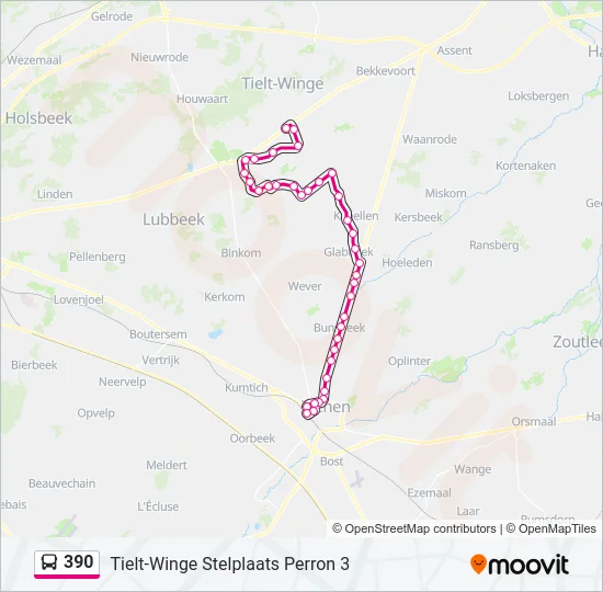 390 Bus Line Map