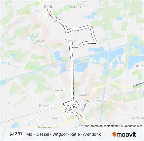 391 Bus Line Map