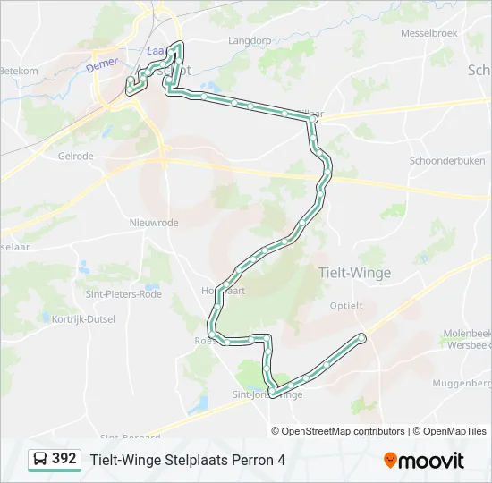 392 Bus Line Map