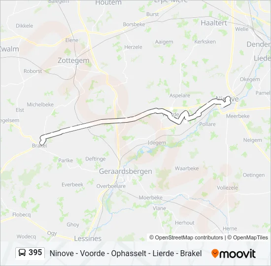 395 Bus Line Map