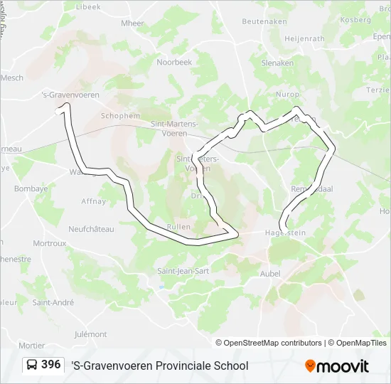 396 Bus Line Map