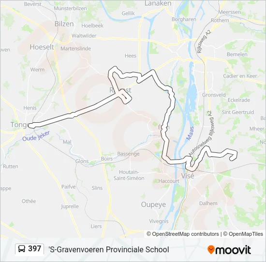 397 Bus Line Map