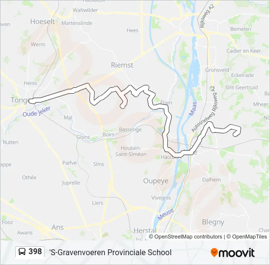 398 Bus Line Map