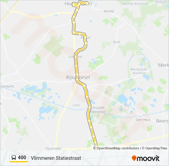 400 Bus Line Map