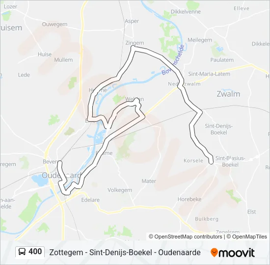 400 Bus Line Map