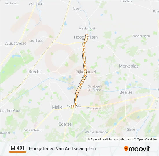 401 Bus Line Map