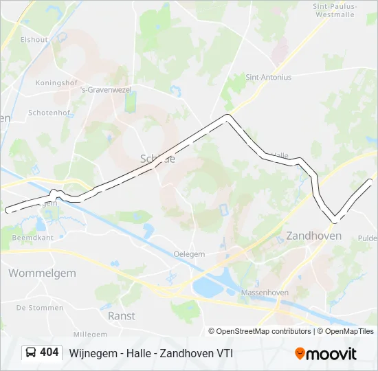 404 Bus Line Map