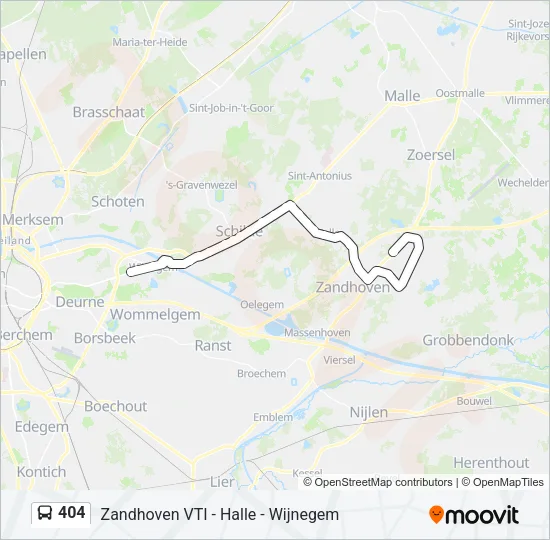 404 Bus Line Map