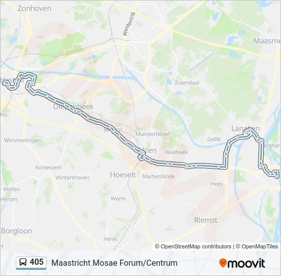 405 Bus Line Map