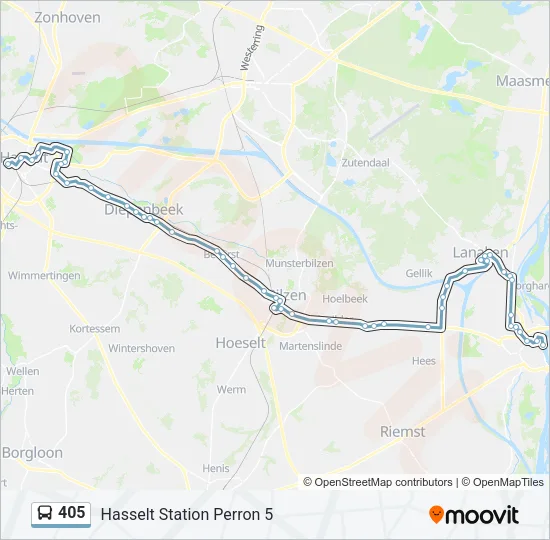 405 Bus Line Map