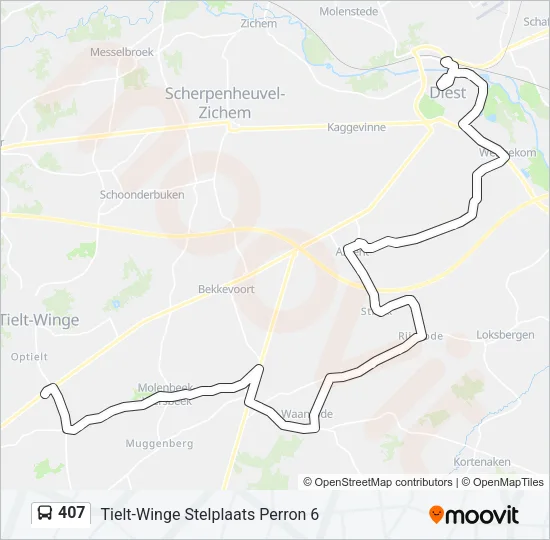 407 Bus Line Map