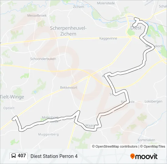 407 Bus Line Map