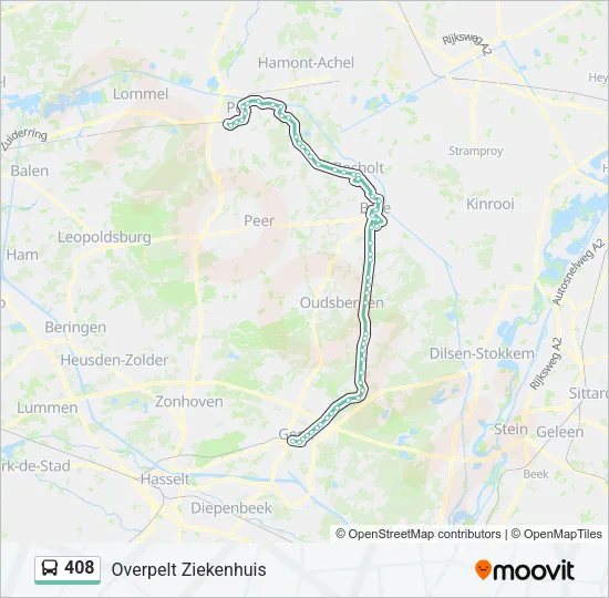 408 Bus Line Map