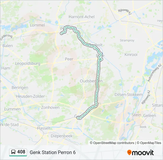 408 Bus Line Map