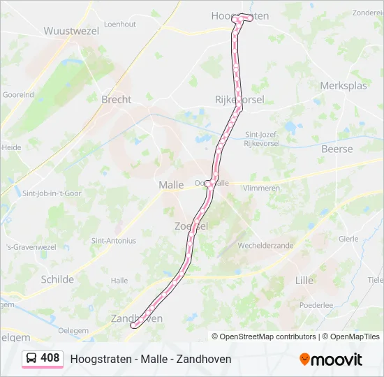 408 Bus Line Map