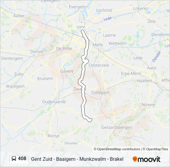 408 Bus Line Map