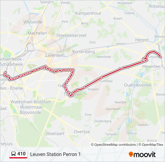410 Bus Line Map