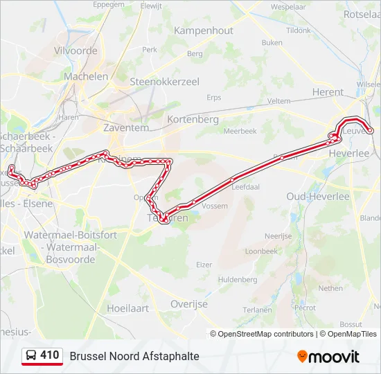 410 Bus Line Map