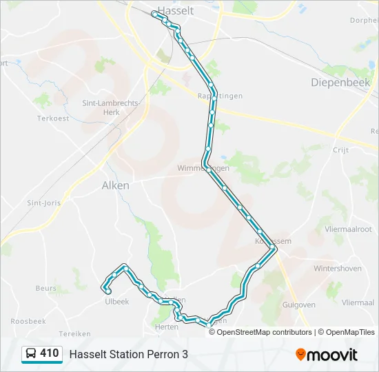 410 Bus Line Map