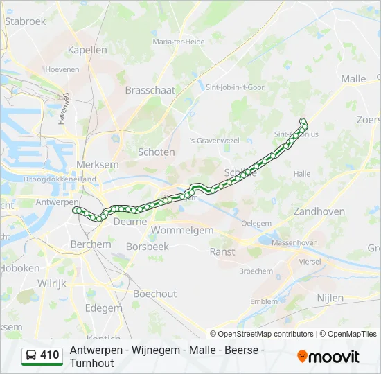 410 Bus Line Map