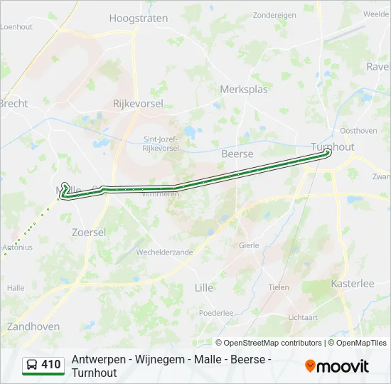410 Bus Line Map