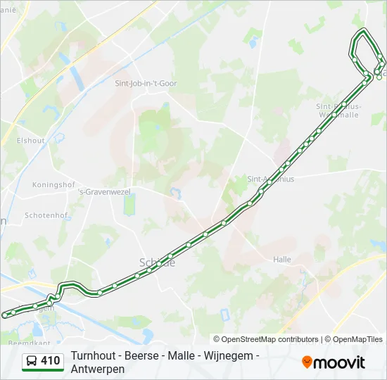 410 Bus Line Map