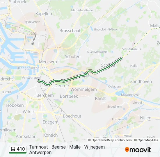 410 Bus Line Map