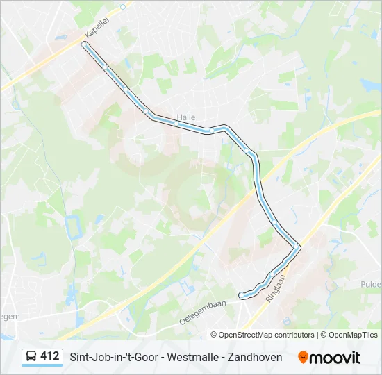 412 Bus Line Map