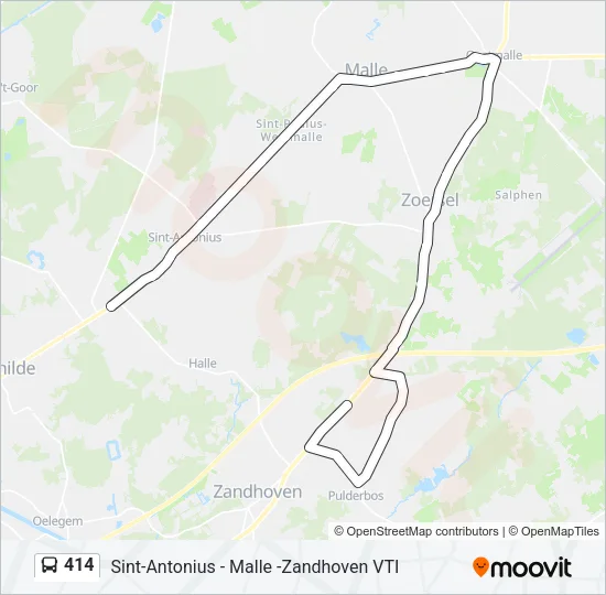414 Bus Line Map
