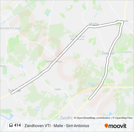 414 Bus Line Map