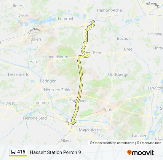 415 Bus Line Map