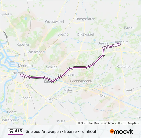 415 Bus Line Map