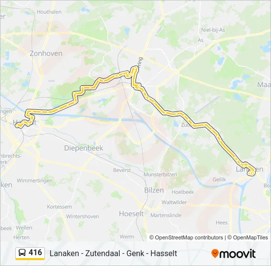 416 Bus Line Map