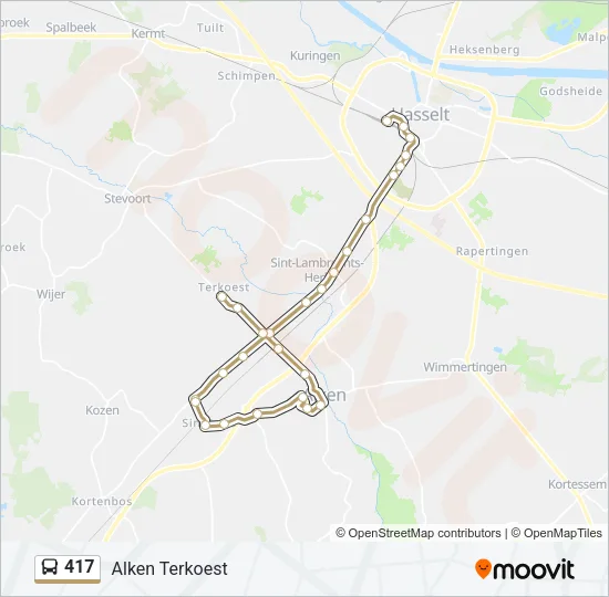 417 Bus Line Map