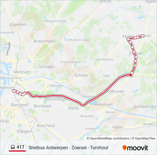 417 Bus Line Map