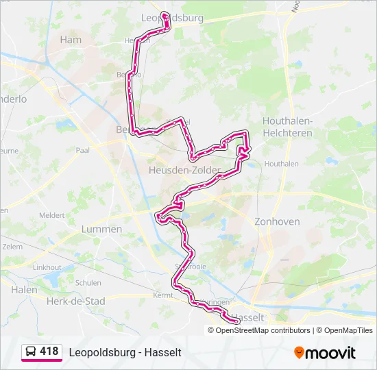 418 Bus Line Map