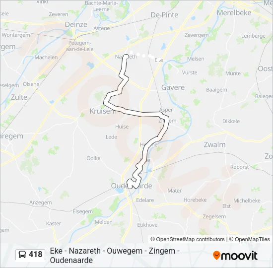 418 Bus Line Map