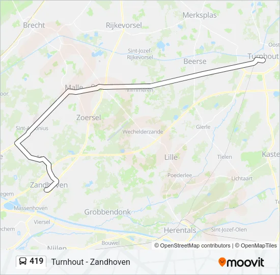 419 Bus Line Map