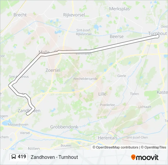 419 Bus Line Map