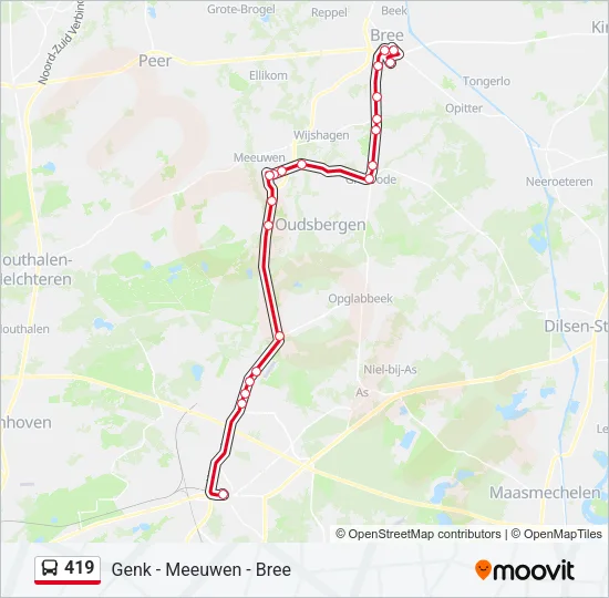 419 Bus Line Map