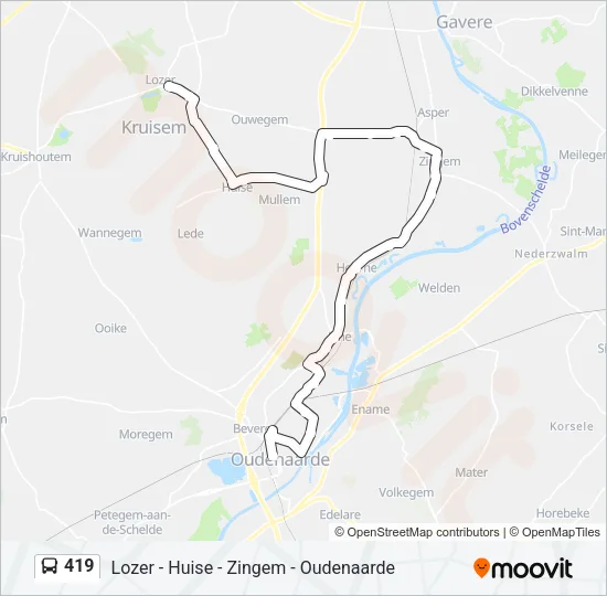 419 Bus Line Map