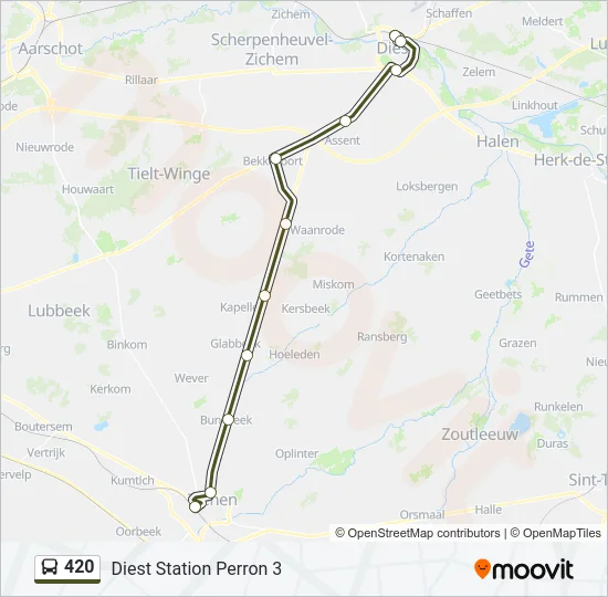 420 Bus Line Map