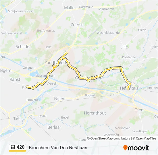 420 Bus Line Map