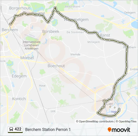 422 Bus Line Map