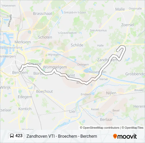 423 Bus Line Map
